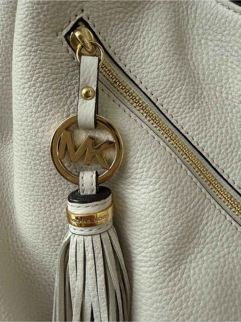 Michael Kors Charm Tassel Leather Hobo Bag - Picture 9 of 10